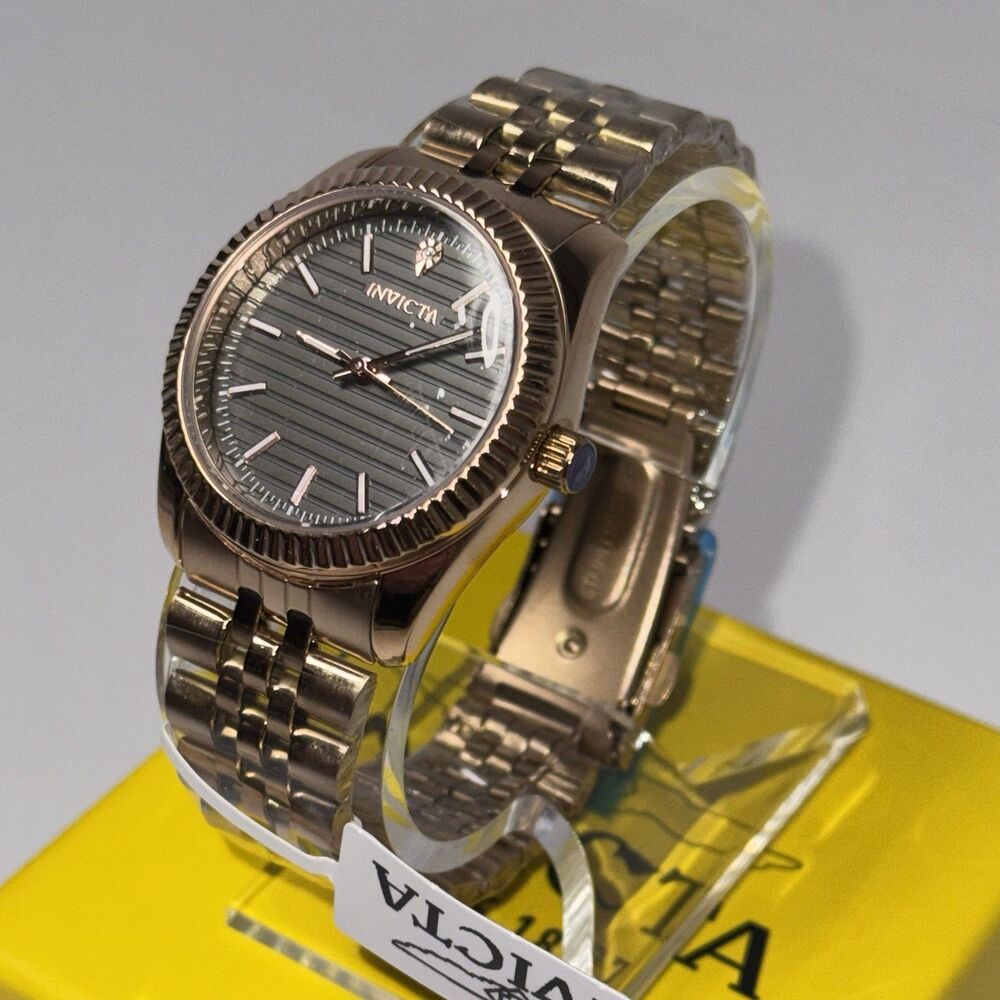 Ladys Invicta Rose Gold Tone Band/Dial W/Accent Penant at 12 O’Clock New In Box